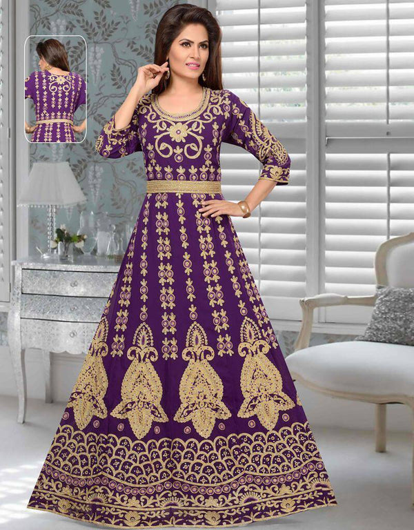 Overall Work A-line Embroidered Kaftan