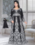 Overall Work Dubai Style Party Wear silver embroiderd kaftan