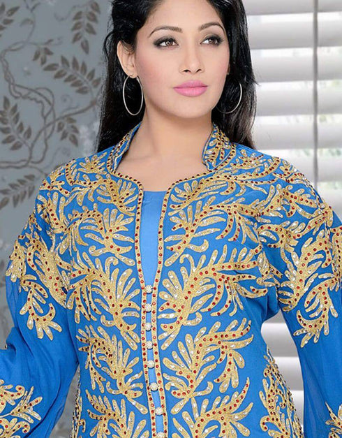 Overall Work Jacket Style Wear Golden embroiderd kaftan