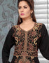 Party wear Front Slit A-line Kaftan With Golden Work