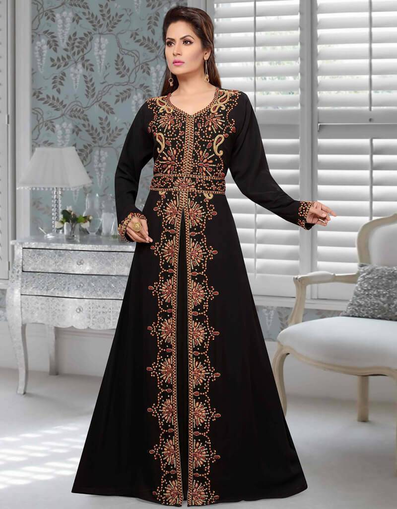 Moroccan kaftan With Front Slit main image 1
