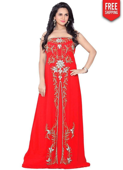 Party Wear Gold Hand Work Fusant