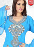 Plushy Faux Georgette Fancy Bell Sleeves Kaftan