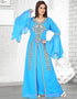 Plushy Faux Georgette Fancy Bell Sleeves Kaftan
