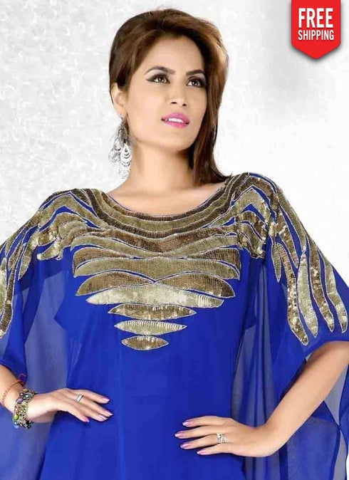 Royal Azure Popular Farasha Kaftan