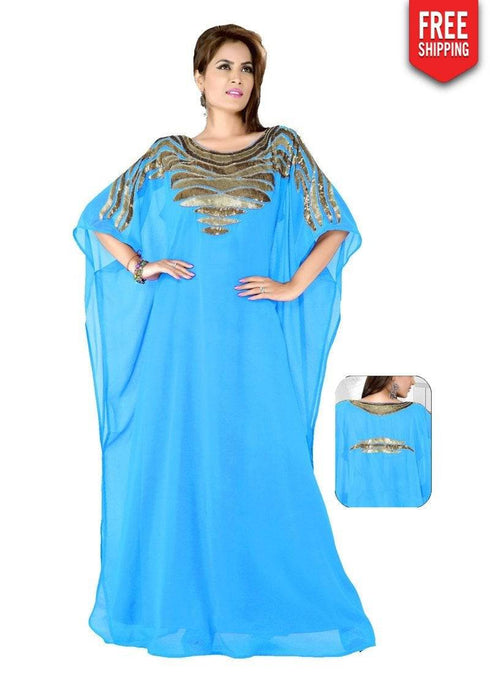 Royal Azure Popular Farasha Kaftan