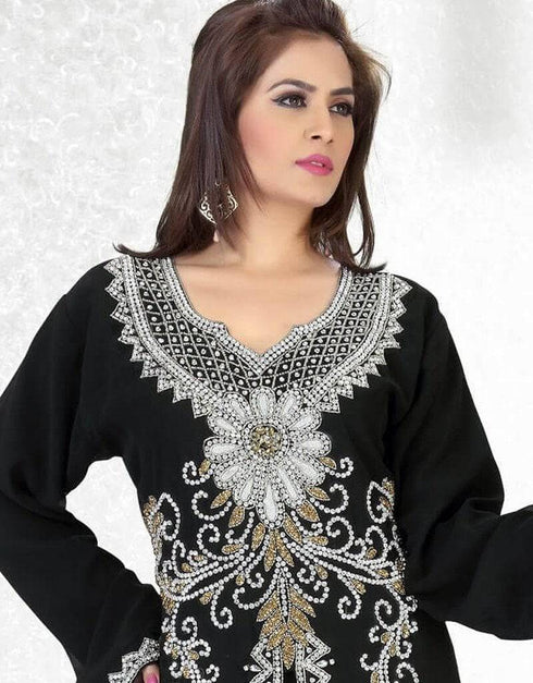 Scintillating Faux Georgette Modern Jacket Style Kaftan