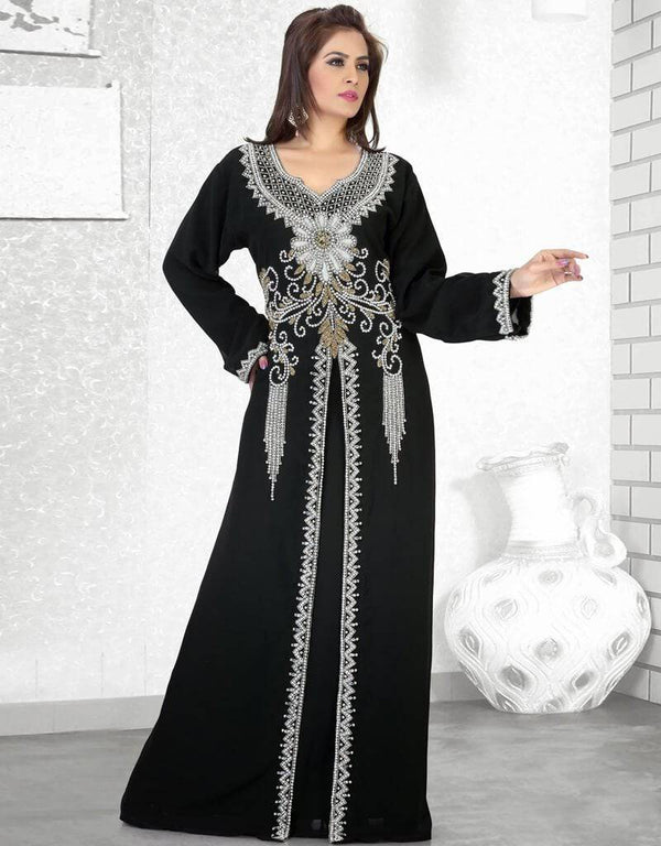 Scintillating Faux Georgette Modern Jacket Style Kaftan