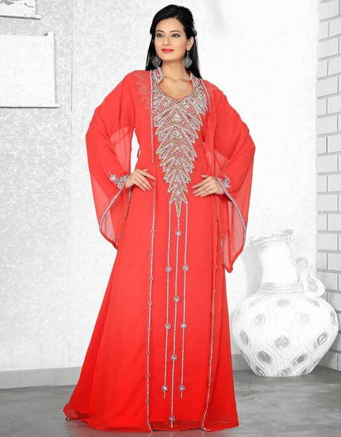 Scintillating Jacket Style Embroidered Kaftan
