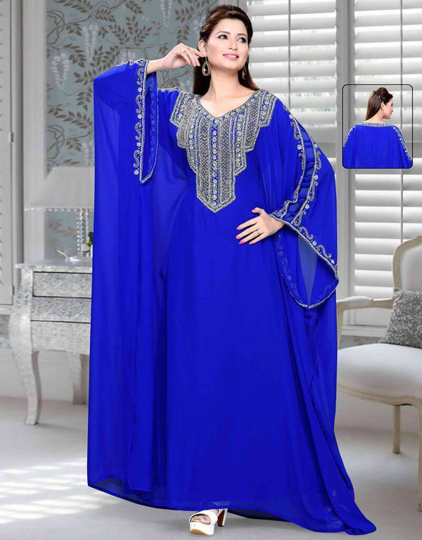 Silver yok style abaya