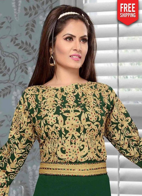 Slim Fit kaftan With Golden Embroidery