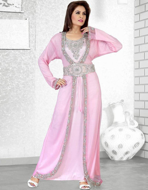 Smart Stylish Crystal Studded Moroccan Caftan