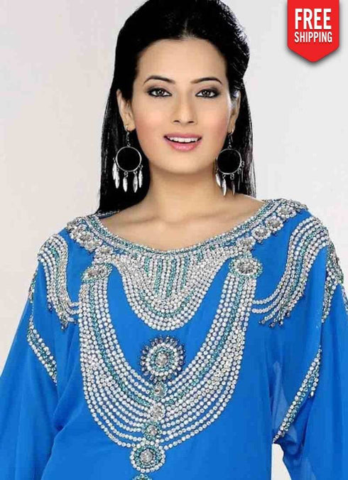 Sophisticated Designer Bell Sleeve Slim Fit Kaftan