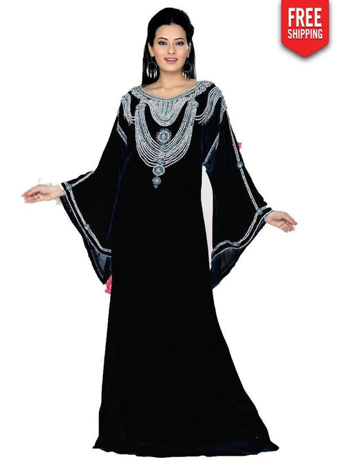 Sophisticated Designer Bell Sleeve Slim Fit Kaftan