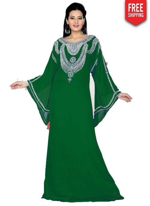 Sophisticated Designer Bell Sleeve Slim Fit Kaftan