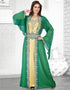 Supercool Faux Georgette Modern Crystal Embellished Moroccan Kaftan