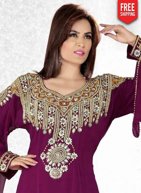 Tyrian Popular Bell Sleeve Slim Fit Kaftan