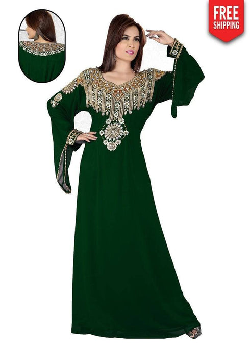 Tyrian Popular Bell Sleeve Slim Fit Kaftan