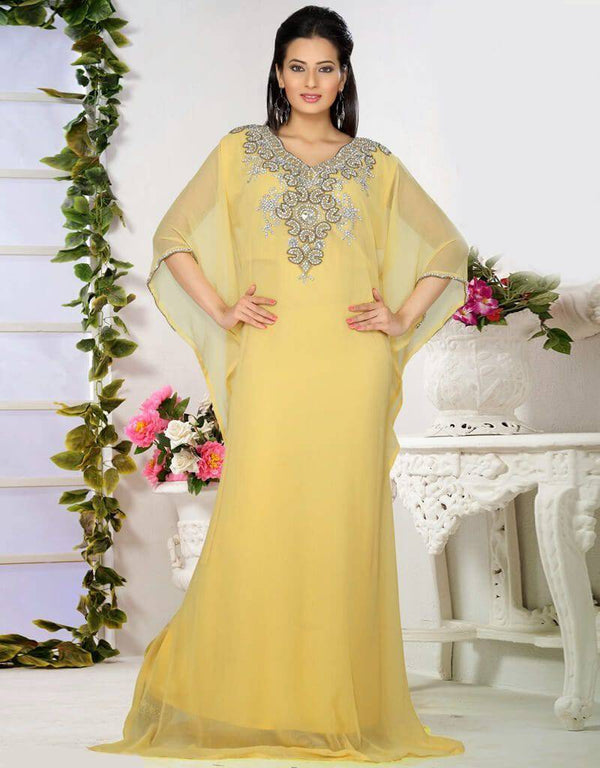 Unique Designer Gown Styles Embroidered Kaftan