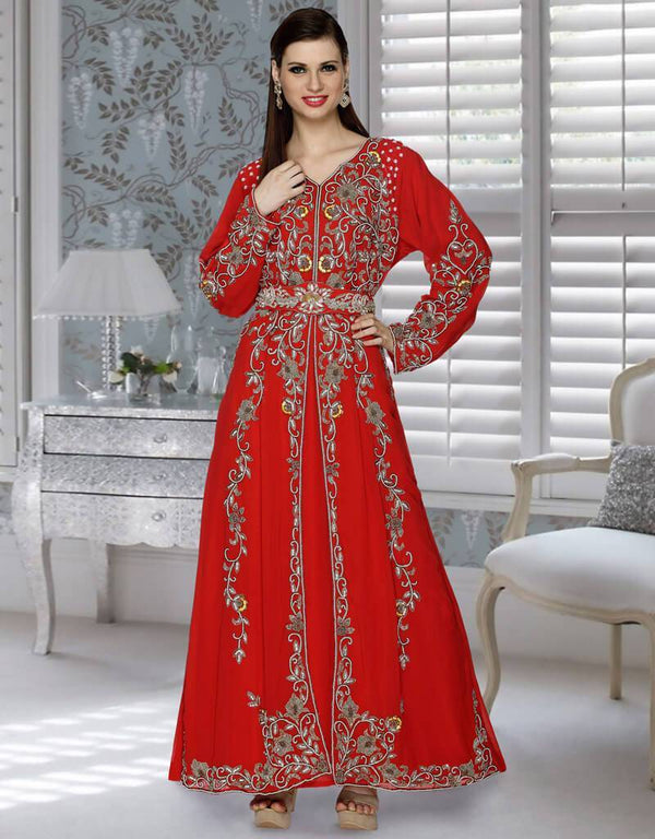 Upscale Embroidered Morocan Kaftan