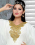 V-Neck farasha gold embroidered
