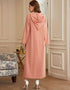 Full sleeve Golden Embroidery pattern Maxi Dress