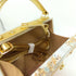 Crystal Flower Evening Clutch Box Wallet