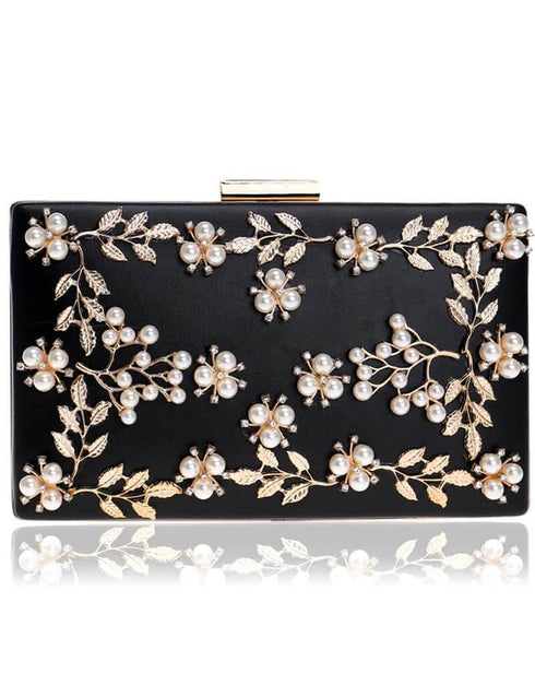 Leaf Metal Beaded Evening Purse