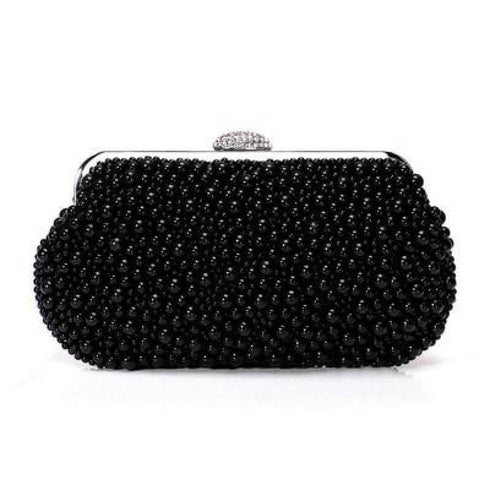 Pearl beaded clutch bag