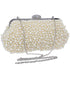 Pearl beaded clutch bag