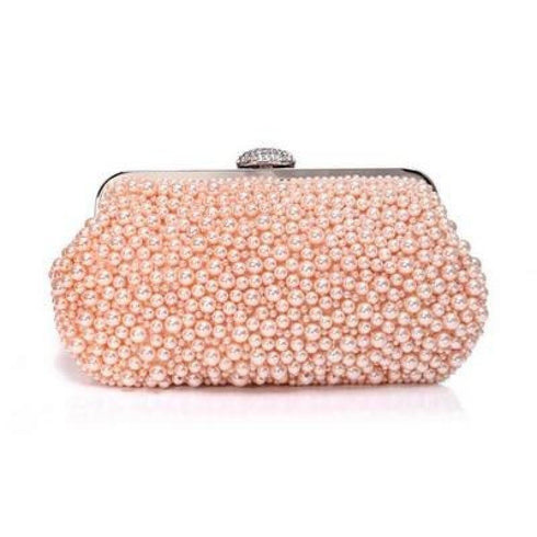 Pearl beaded clutch bag
