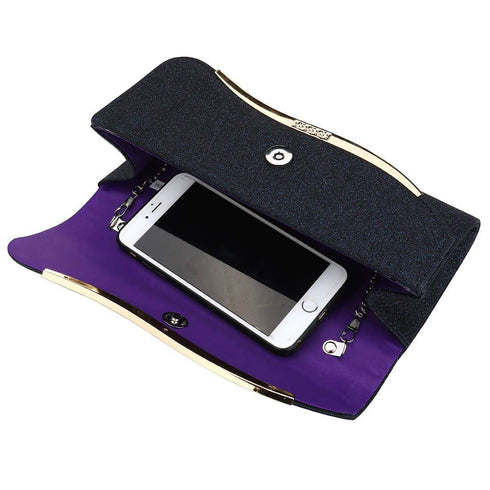 Sequined Envelope Evening Clutch Bag