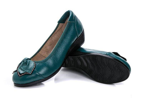 Women cutouts Genuine Leather Comfortable Shoes