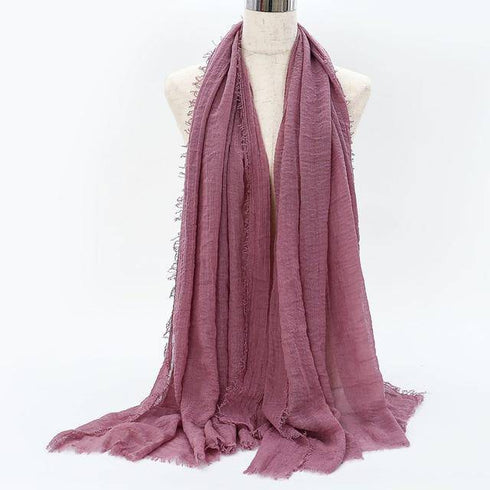 Cotton Linen Muslim Woman Hijab Scarfs