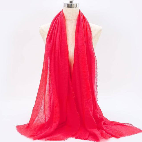 Cotton Linen Muslim Woman Hijab Scarfs