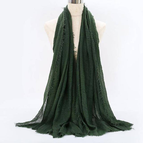 Cotton Linen Muslim Woman Hijab Scarfs