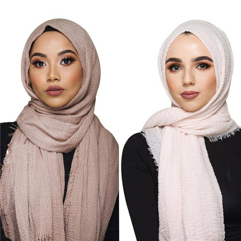 Cotton Linen Muslim Woman Hijab Scarfs