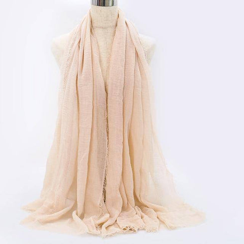 Cotton Linen Muslim Woman Hijab Scarfs