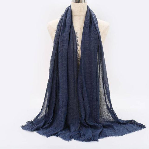 Cotton Linen Muslim Woman Hijab Scarfs