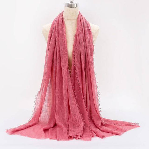 Cotton Linen Muslim Woman Hijab Scarfs