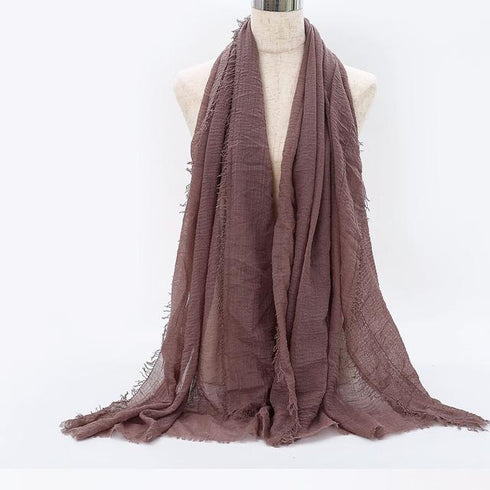 Cotton Linen Muslim Woman Hijab Scarfs