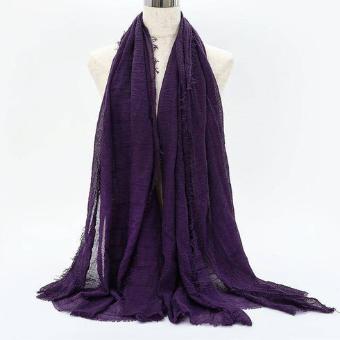 Cotton Linen Muslim Woman Hijab Scarfs