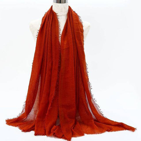 Cotton Linen Muslim Woman Hijab Scarfs