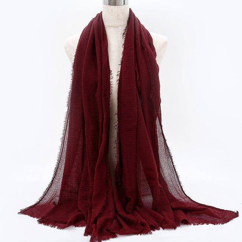 Cotton Linen Muslim Woman Hijab Scarfs