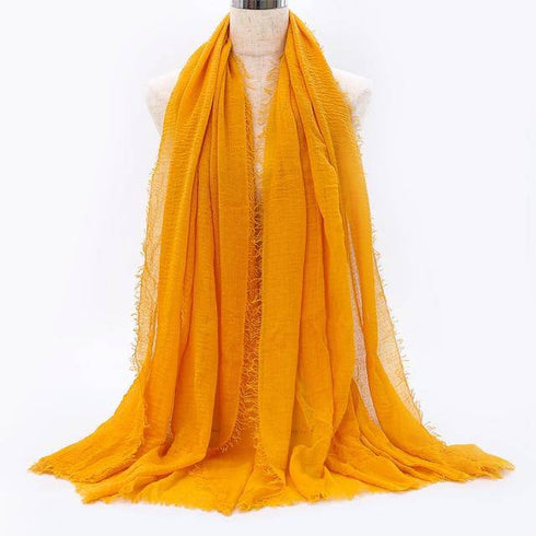 Cotton Linen Muslim Woman Hijab Scarfs