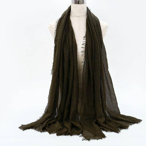 Cotton Linen Muslim Woman Hijab Scarfs