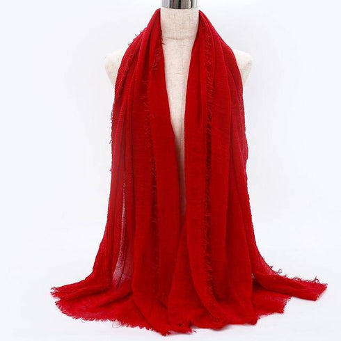 Cotton Linen Muslim Woman Hijab Scarfs