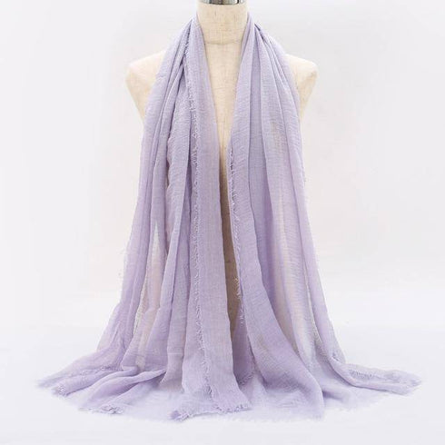 Cotton Linen Muslim Woman Hijab Scarfs