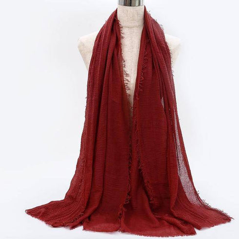 Cotton Linen Muslim Woman Hijab Scarfs