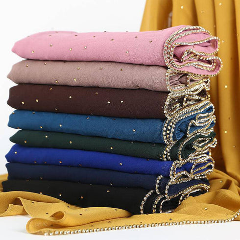 Diamond chiffon Women Long Hijab Scarf